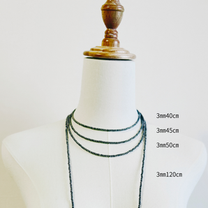 Necklace / 3㎜ 40㎝ /oxidizedナバホパールBy-エリッカニコラスビゲイ