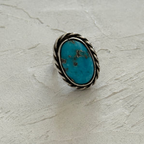 シルバーリング/ターコイズ (Blue Gem)
