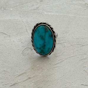 シルバーリング/ターコイズ (Blue Gem)