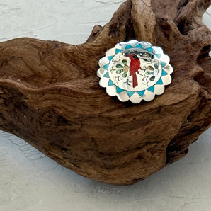 Sammy＆Esther Guardianズニ族インレイペンダントトップ/シルバー