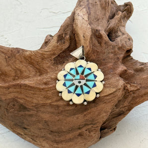 Delwin Gasper ズニ族インレイペンダントトップ/シルバー